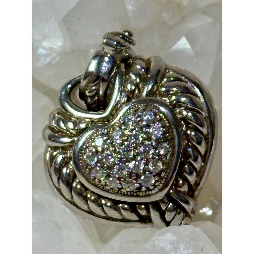 Judith Ripka Pink Pavé Heart iPendant – 17.45 grams
